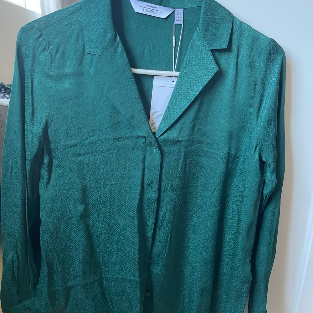 &other stories green button down blouse